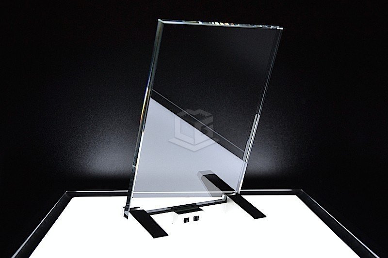 Flachglas FL180 LED mit LED Leuchtsockel | 2D Glasinnengravur