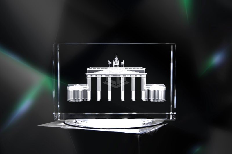Brandenburger Tor Berlin | 3D Motiv Glasinnengravur