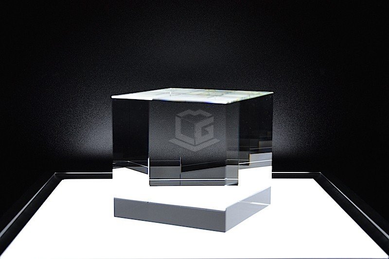Kristallglas Würfel C40 | 3D Glasinnengravur