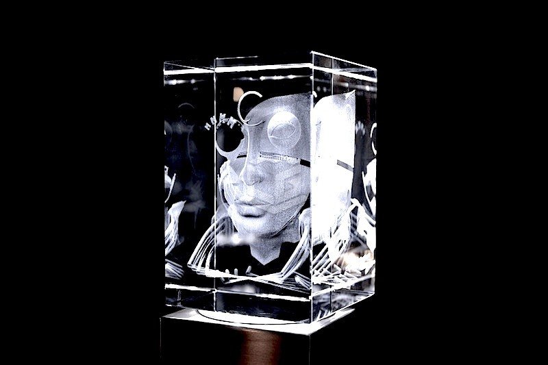 Maske | 3D Motiv Glasinnengravur
