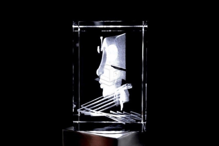 Maske | 3D Motiv Glasinnengravur