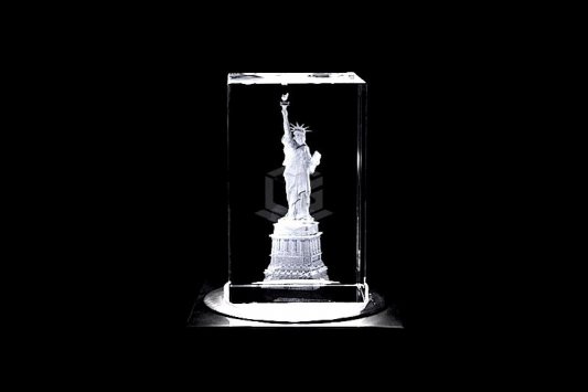 Freiheitsstatue USA | 3D Motiv Glasinnengravur