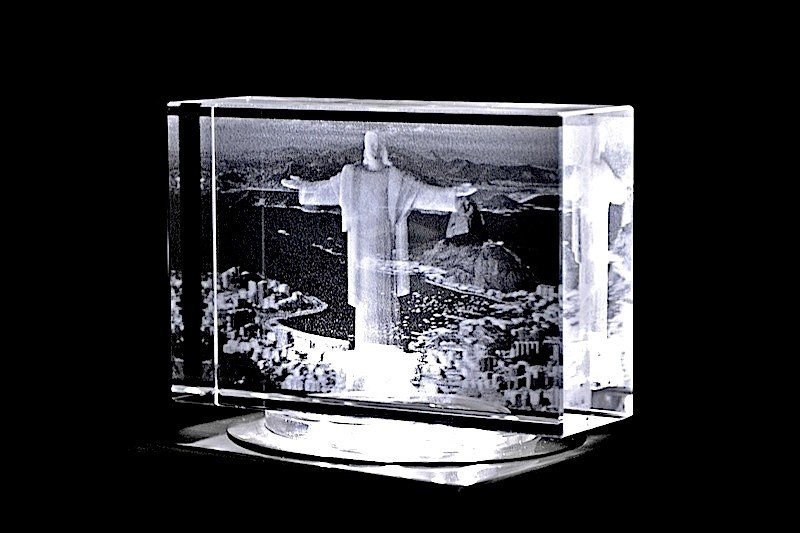 Christusstatue Rio de Janeiro / Brasilien | 2D/3D Motiv Glasinnengravur