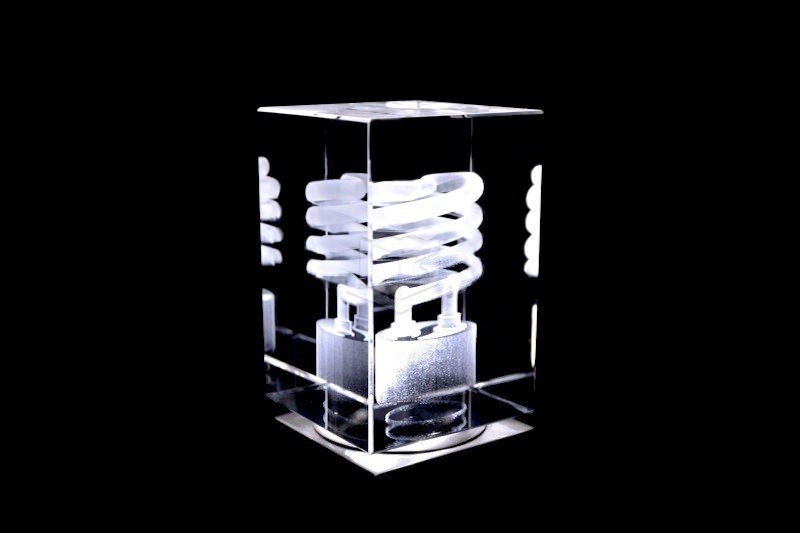 E-Glühbirne BIG | 3D Motiv Glasinnengravur