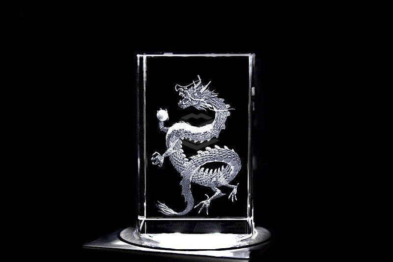 Chinesischer Drache | 3D Motiv Glasinnengravur