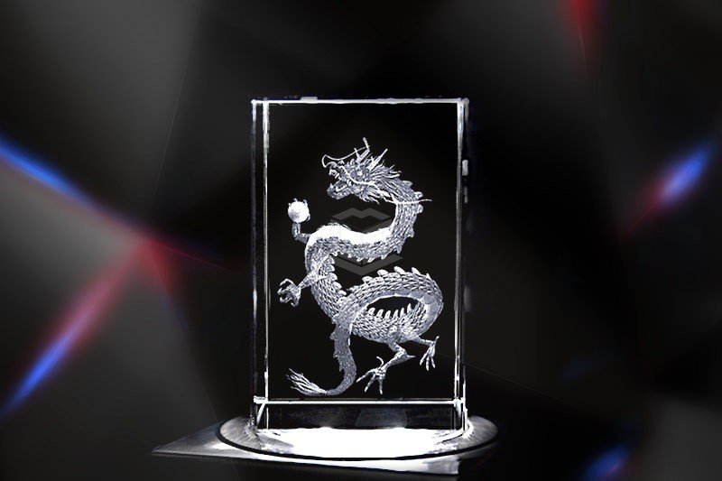 Chinesischer Drache | 3D Motiv Glasinnengravur