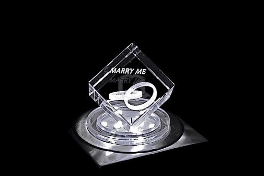 Marry Me Ringe | 3D Motiv Glasinnengravur