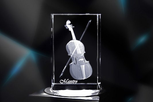 Violine | 3D Motiv Glasinnengravur