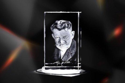 Heinrich Zille | 3D Motiv Glasinnengravur