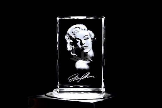 Marilyn Monroe | 3D Motiv Glasinnengravur