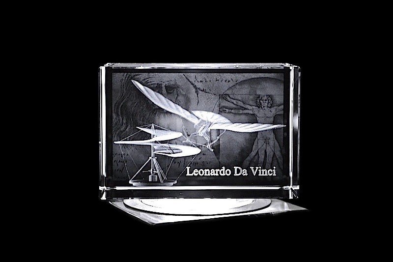 Leonardo Da Vinci | 2D/3D Motiv Glasinnengravur