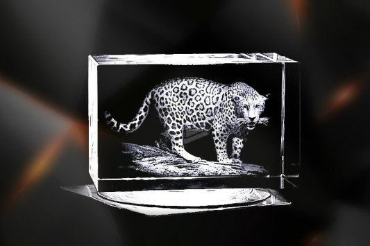 Jaguar | 3D Motiv Glasinnengravur