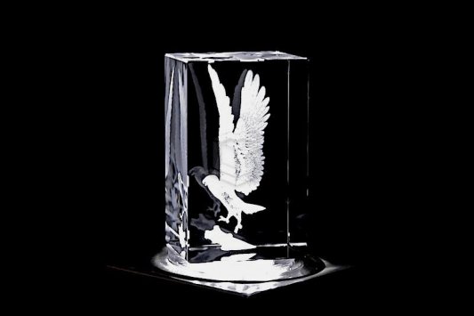 Adler | 3D Motiv Glasinnengravur