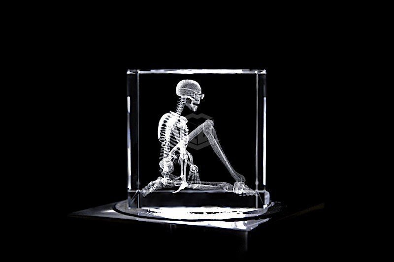 Model Skelett | 3D Motiv Glasinnengravur
