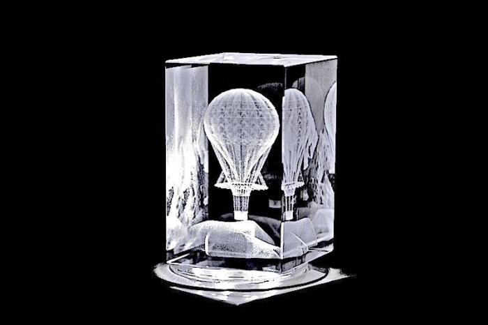 Heißluftballon | 2D/3D Motiv Glasinnengravur