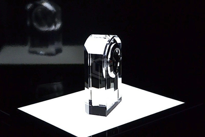 Kristallglas Insertion Uhr 2 | 2D/3D Glasinnengravur