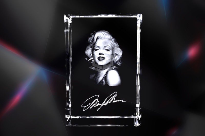 Marilyn Monroe | Exclusive 3D Motiv Glasinnengravur