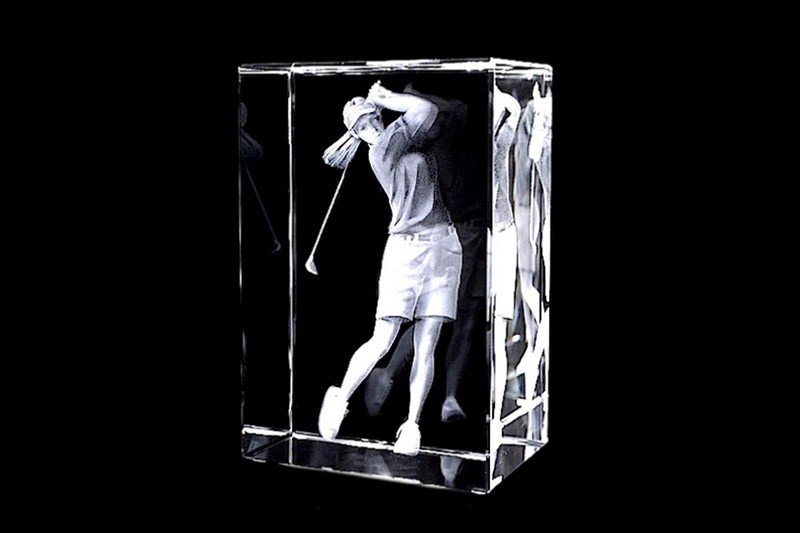 Golfer | Exclusive 3D Motiv Glasinnengravur