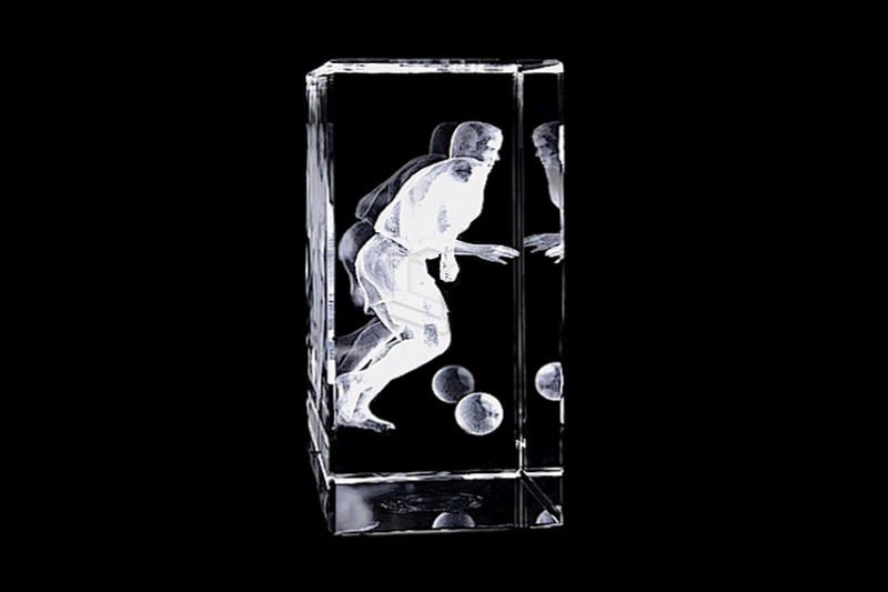 Football Player | Exclusive 3D Motiv Glasinnengravur