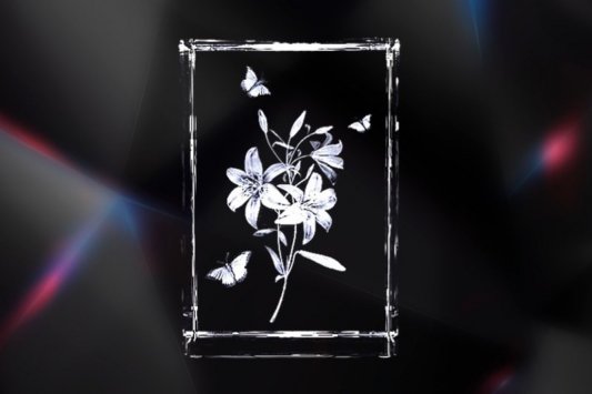 Lily | Exclusive 3D Motiv Glasinnengravur
