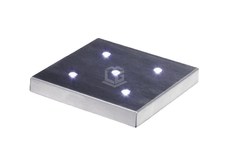LED Leuchtsockel LB 80N Edelstahl | Kristallglas Zubehör