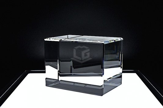 Kristallglas Quader BIG R130B | 3D Glasinnengravur