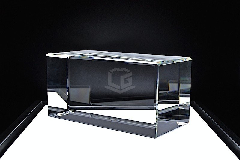 Kristallglas Quader BIG R200 | 3D Glasinnengravur