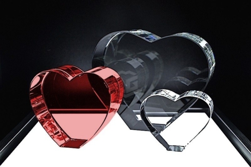Kristallglas Herz M | 3D Glasinnengravur