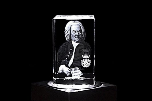 Johann Sebastian Bach | 3D Motiv Glasinnengravur