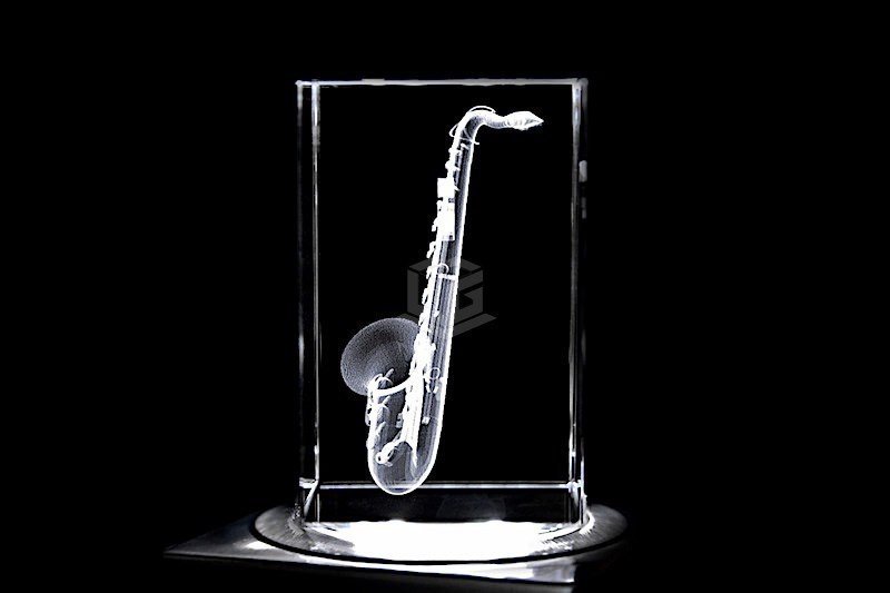 Saxophon Tenor | 3D Motiv Glasinnengravur
