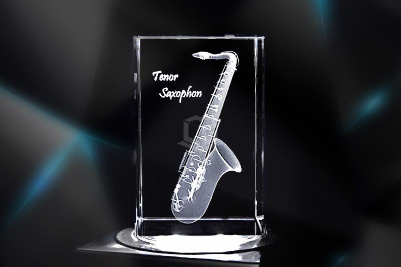 Saxophon Tenor | 3D Motiv Glasinnengravur