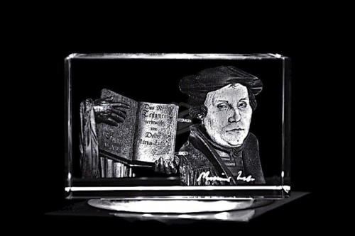 Martin Luther | 3D Motiv Glasinnengravur