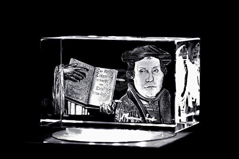 Martin Luther | 3D Motiv Glasinnengravur