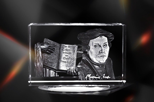 Martin Luther | 3D Motiv Glasinnengravur