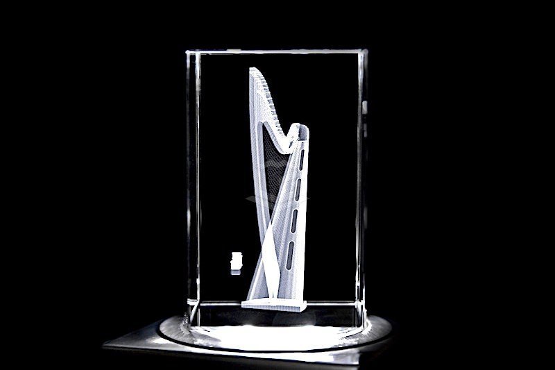 Harfe | 3D Motiv Glasinnengravur