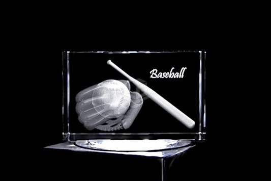 Baseball | 3D Motiv Glasinnengravur