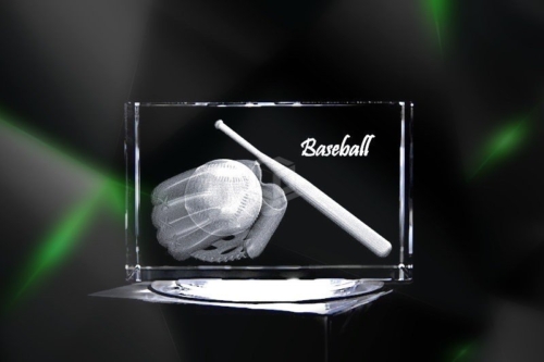 Baseball | 3D Motiv Glasinnengravur