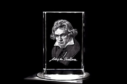 Ludwig van Beethoven | 3D Motiv Glasinnengravur