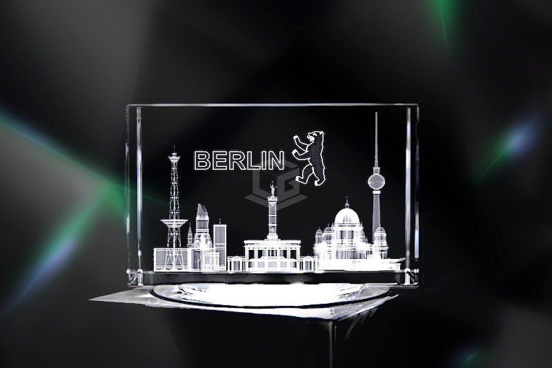 Sehenswürdigkeiten Berlin | 3D Motiv Glasinnengravur