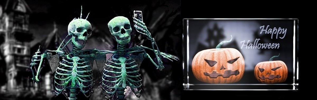 Halloween / Art & Design | 3D Motiv Glasinnengravur Halloween / Art & Design | 3D Motiv Glasinnengravur