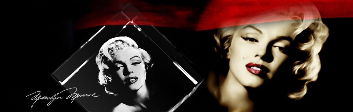Marilyn Monroe / Personen | 3D Motiv Glasinnengravur
