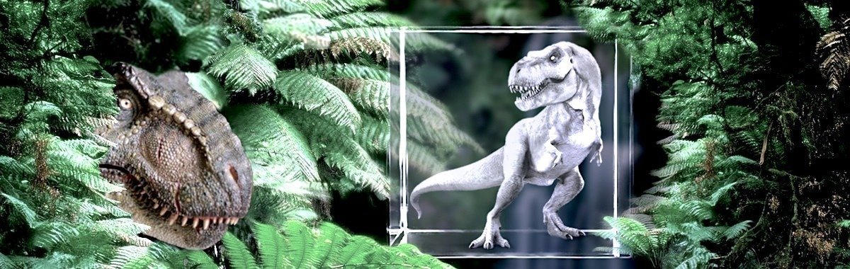 T. rex – Tyrannosaurus rex / Tiere | 3D Motiv Glasinnengravur T. rex - Tyrannosaurus rex / Tiere | 3D Motiv Glasinnengravur