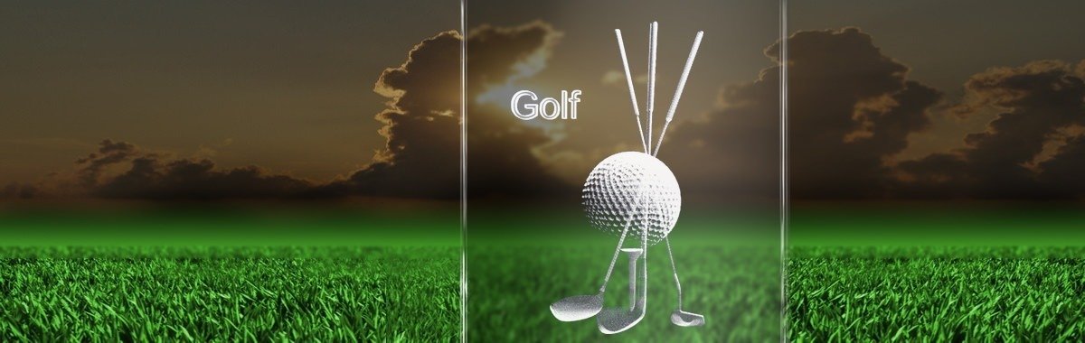 Golf / Sport | 3D Motiv Glasinnengravur